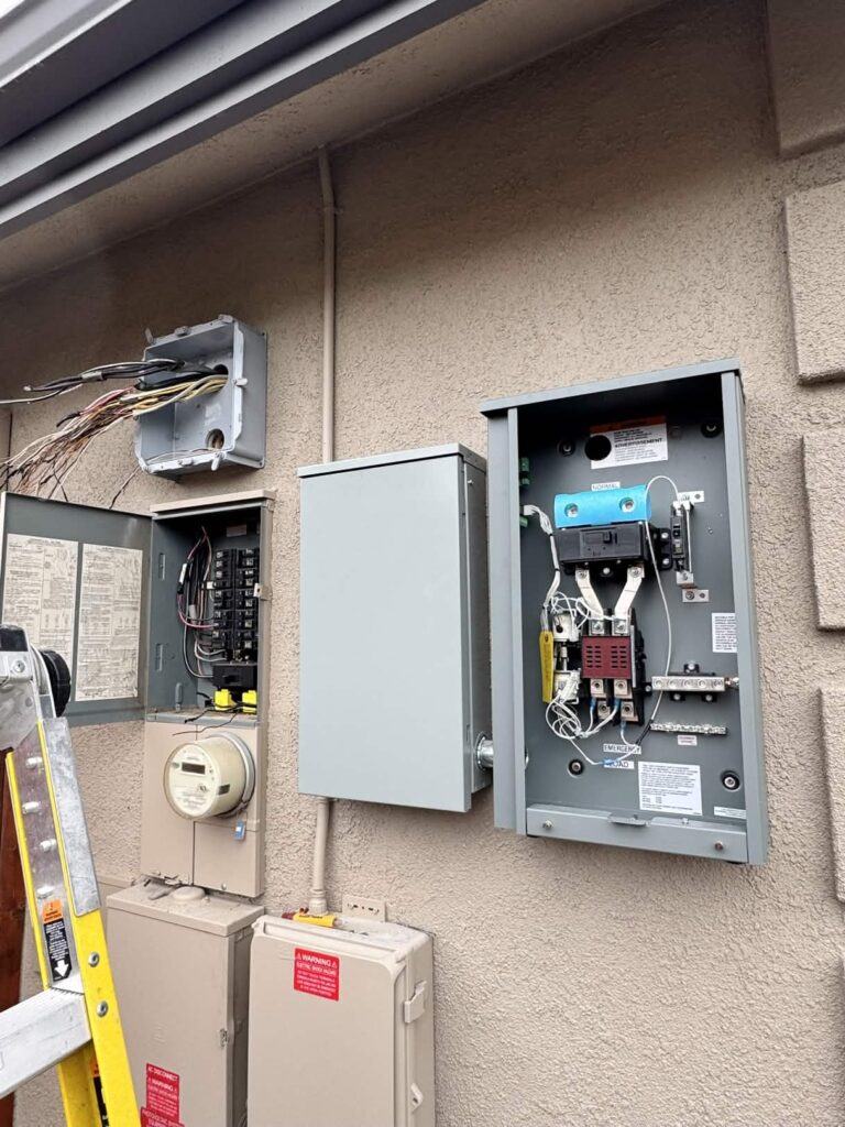 Open electrical service equipment during installation