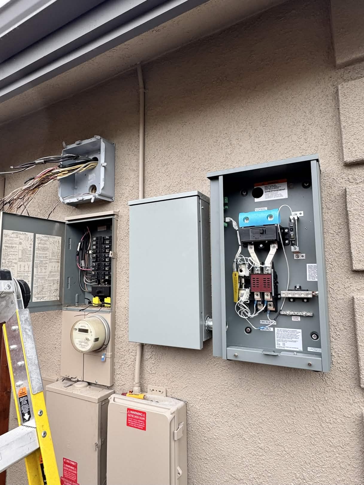 Open electrical service equipment during installation